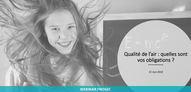 [Replay webinar] Qualité de l'air : quelles sont vos obligations ?